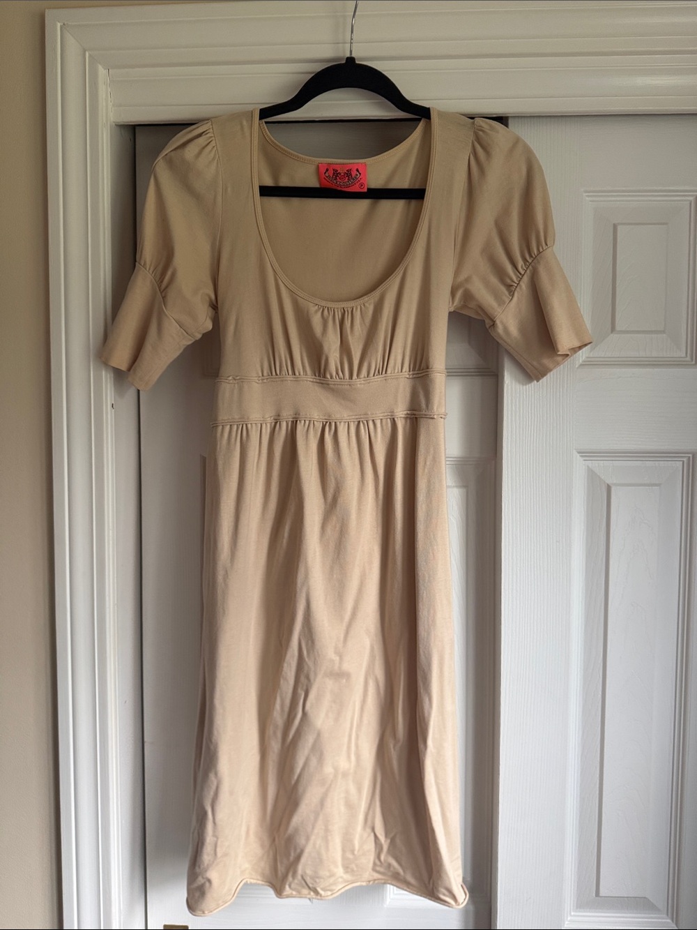 Vintage juicy, couture Beige Scoop Neck baby doll Women’s Dress